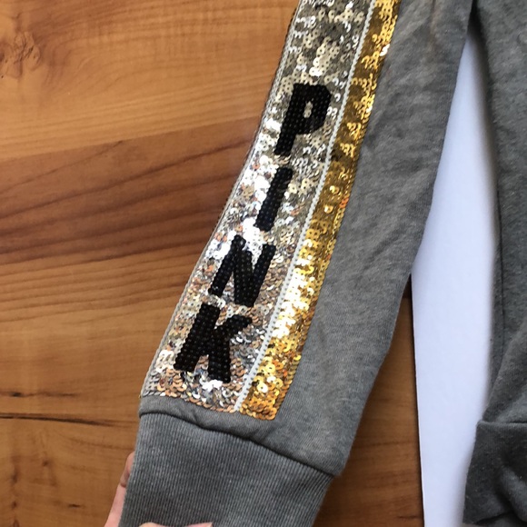 PINK grey hoodie - Picture 2 of 8